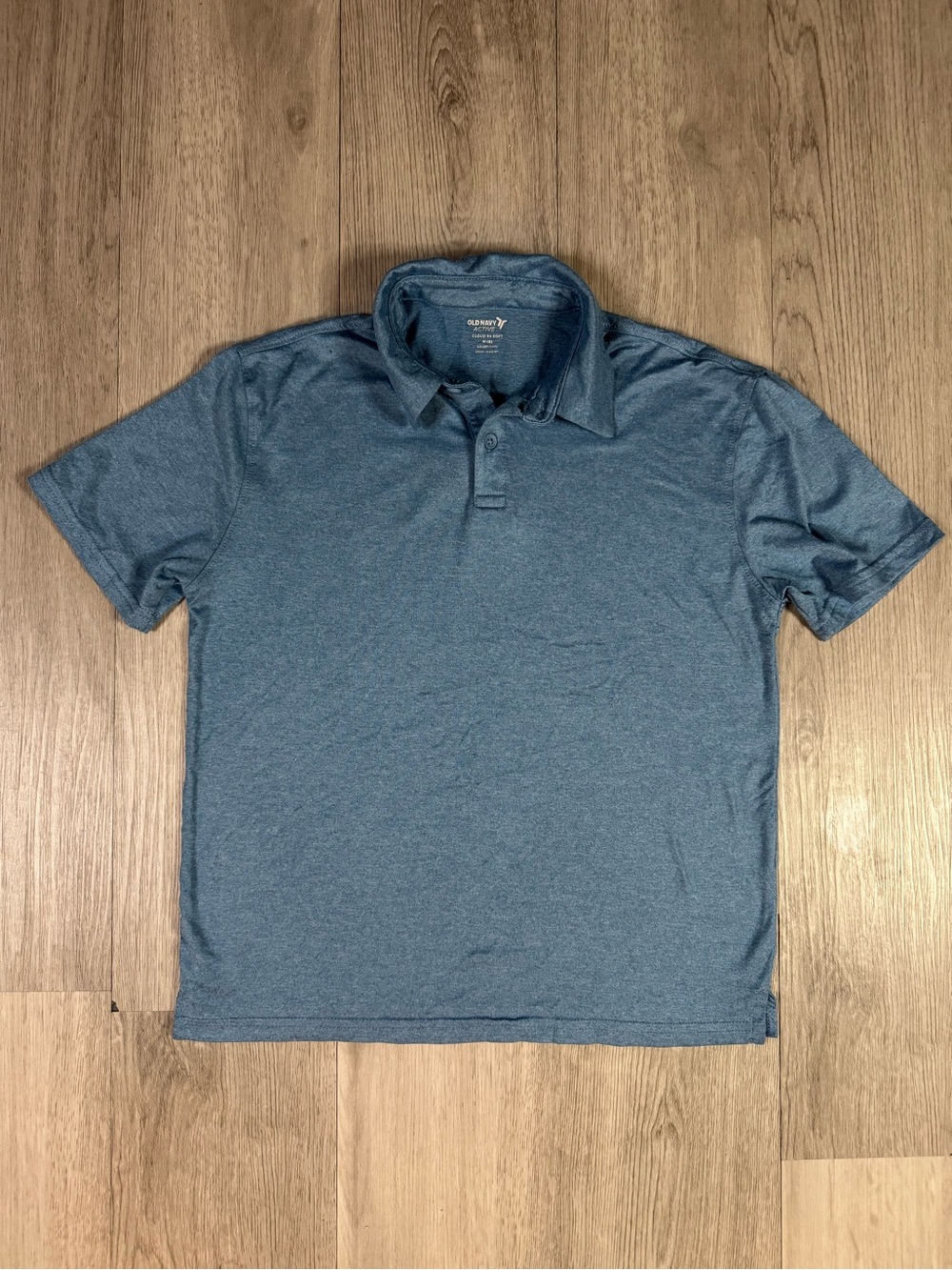 Old Navy Active Cloud 94 Soft boys Blue Solid Polo Shirt Short Sleeve M 8